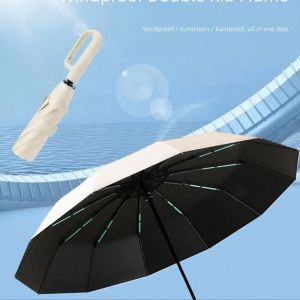One portable folding umbrella suitable for use on both sunny and rainy days. There are large and small models