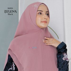 Set Gamis Dress Abaya Premium Syari Branded Biru - Ungu Lilac - Pink - Purple - Matcha - Black - Hitam - Mewah Masya Syari Terbaru Abaya Zelena MADENIA SYARI By MASYA