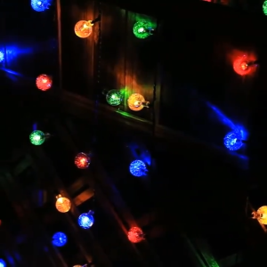 Home2U🏡 30/50/100LED Crystal Ball Bubble Solar String Lights with 8 Modes Waterproof Outdoor Garden Home Party Decor Solar Power Lamp