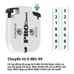 4 Màu Di Động Mini Golf Score Counter Móc Khóa Hai Chữ Số Thước Đo Với Nhanh Bằng Không Trở Lại Golf Phụ Kiện