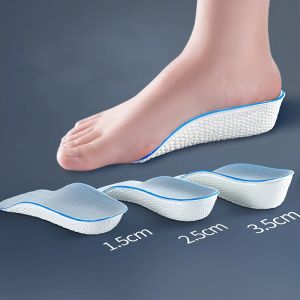 1.5-3.5CM Invisible Height Increase Insole Men Women Orthopedic Arch Support Soft Elastic Lightweight Shoe Pads