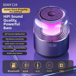soaiy | High Volume Portable Mini Subwoofer Bluetooth Speaker