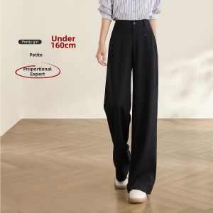 HIPPIE MISS | Hipster Girl Dark Blue Hemp Linen Tencel Loose Straight Leg Pants