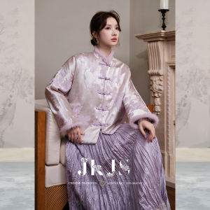 JK&JS | Warm Insulated Traditional Chinese Style Coat Winter 2026 Qipao Buttons