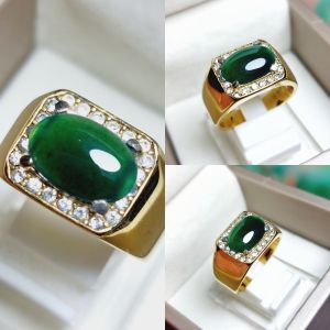 Cincin Batu Bacan Gulao Crystal◇Titanium Mewah Elegant