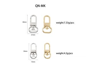 Set 10 móc càng cua móc khóa chữ U bằng kim loại lọt lòng 11cm và 16cm cho  phụ kiện túi xách balo..QN-MK#ssl_acce