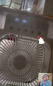 รับประกัน พัดลมปรับอากาศ ช่องทำน้ำแข็ง พัดลมไอเย็นพกพา พัดลมตั้งโต๊ะพกพา เสริมความชื้น ไหลเวียน สเปรย์ แอร์มินิพกพา