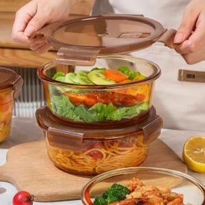 The Ultimate Guide to Amber Round Lunch Box & Microwave Heating Office Worker Dedicated Bowl