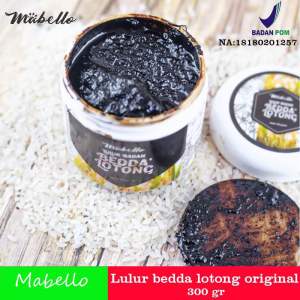 BEDDA LOTONG 300gr  MABELLO BPOM Bedda Lotong Bedak Lotong mabello Lulur BPOM