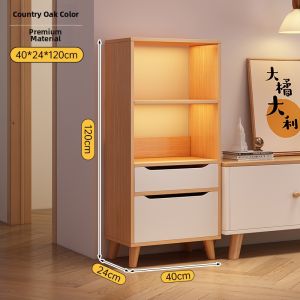 OYIla | Slim Narrow Cabinet for TV side Storage Bookshelf Home