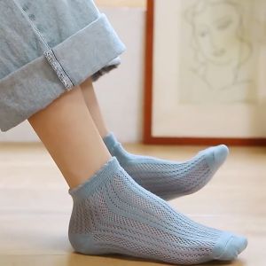 BW-P252 Kaos Kaki Wanita Motif Polos Pattern Garis / Kaoskaki Pola Pendek Semata Kaki Fashion Korea