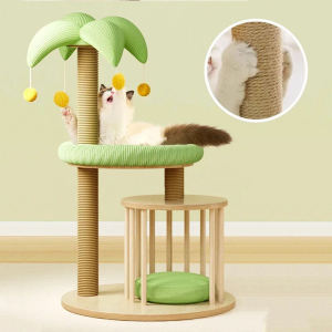 Cat Climbing Frame Cage Integrated Shelf Small Household Cat Tree Climbing Column Jumping Platform Toy
