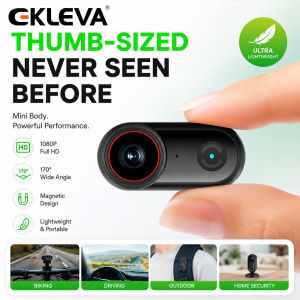 EKLEVA 4K Thumb Action Camera Wearable Mini Cam 1.47" Screen 4K30FPS/2K60FPS IP65 Waterproof Body Camera for Sports Cycling