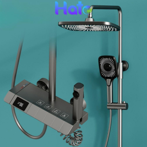 Sen Cây Tắm Đứng Phím Đàn HATO SC 158 Lõi Đồng Hiển Thị Nhiệt Độ Mạ Nano Tĩnh Điện Vòi Sen Tắm Đứng Bảo Hành Chính Hãng 3 năm