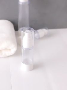 BOTOL AIRLESS PUMP LOTION SPRAY TRAVEL REFILL TRANSPARAN KOSMETIK SIZE
