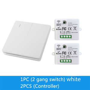 86 Wireless Smart RF 433Mhz 100-220V Wall Panel with Remote Control Mini Relay Receiver Home Led Light Lamp Switch