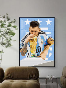 Football Star Frame Messi Cristiano Ronaldo Neymar Puzzle Memorial Birthday Gift for Men Valentines Day Qixi Festival