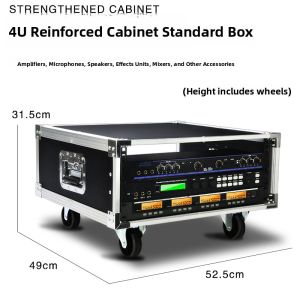 Professional 12U Amplifier Rack 16U Audio Equipment Case 8U Aviation Simplex Cabinet 6U Mixing Console Mobile Aviation Box