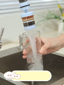 2Pack 360°Rotating Faucet Water Filter with 6Layer Cartridge Activated Carbon Enhance Water Quality