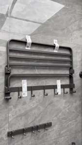 Giá Treo Khăn Nhà Tắm Nhôm Không Gian ERMO Không Cần Khoan (Chỉ dán keo) Tiện Lợi Chống Gỉ Chịu Lực Cực Tốt