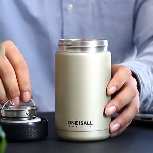 Bình Nước Giữ Nhiệt KAXIFEI( 380ml) có bộ lọc rời bằng thép không gỉ sang trọng
