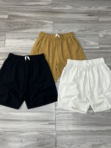 Comfortable Breathable Cotton Linen Shorts Youthful Vitality Style mid Waist Straight Leg Summer Fashionable Solid Color Five-Point Pants