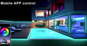 15M Outdoor lighting 24V RGB neon light waterproof LED strip light 16 colors,44 keys and APP music synchronization decorative swimming pool courtyard bedroom party holiday,Christmas