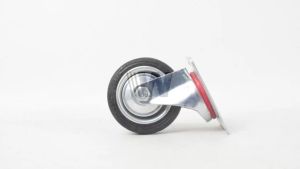 Roda Karet Plat Besi 3 Inch Caster Kastor Gerobak Etalase Troli Hidup Weldom