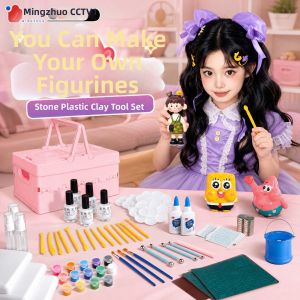 MINGZHUO | DIY Craft Set Modeling Clay Gypsum Kids Birthday Gift No Bake