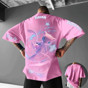 Bandai | Pokémon Dream Powder Star Fantasy Retro T-shirt Trendy Cute Printing 2026 Summer New Mens and Womens Tops Parent-child Tops