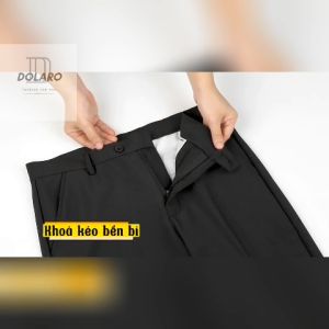 Quần tây nam DOLARO ống suông chất tuyết mưa chống nhắn chống xù