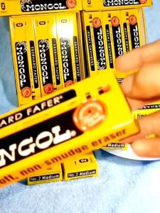 12pcs/Box: Mongol Pencil no. 2 Soft Eraser Original Lapis Art Business School Office SuppliesJUMBOXL