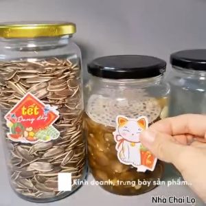 Hũ Thủy Tinh Cao Cấp Tròn 1000ML/500ML - Bảo Quản Thực Phẩm An Toàn Nắp Nhôm Thép