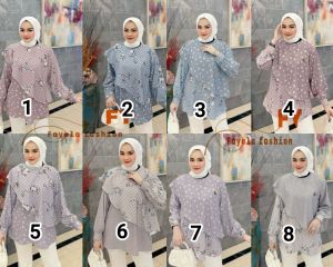 (n) FAYOLA ADEVA Baju Atasan Tunik Marbela Muslimah Adeva Tunik By Fayola Fashion. Nazra Sha