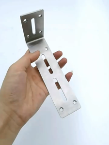 Plat siku besi Lemari Kabinet 90 Derajat Stainless Penyangga Rak Lemari Ambalan Bracket Siku Plat Tebal 2pcs