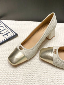 Womens Square Toe High Heels Soft Bottom Fashionable Work Shoes Spring Autumn New Style Casual Comfortable French Commute