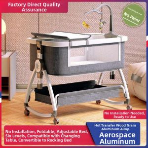 LIWAN | Aluminum Multifunction Foldable Baby Bed