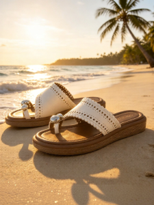 Josiny | Woven Flat Open-Toe Sandals Pearl