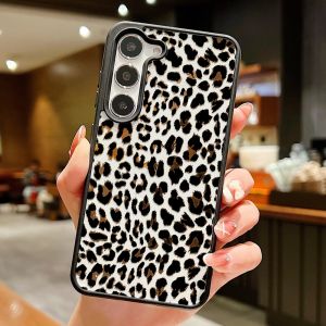 Leopard Print Hang Strap Case For Samsung S25 S26 Ultra S24 FE S23 Case Galaxy A56 A16 A57 A37 A17 A36 A55 A26 A07 A06 A05 Cover