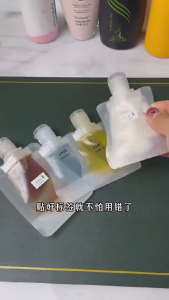 YYDS 30/50/100ml Travel Bag Fluid Makeup Pouch For Toiletry Lotion Shampoo Squeeze Pouch Bottle Bag