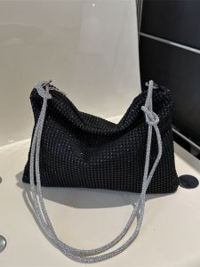 Fashionable Diamond Encrusted Womens Crossbody Bag Underarm Single Shoulder Bag Versatile High End Feel Trendy Handbag