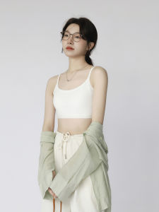 เสื้อชั้นในแบบสายเดี่ยวคอตั้งแขนสั้นสำหรับผู้หญิง สายปรับได้ หลังสวย ไม่ต้องใส่เสื้อชั้นใน เสื้อชั้นในแบบเกาะอกสำหรับใส่กลางแจ้ง ป้องกันแสงรั่วไหล