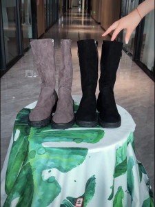 Size 35-40 Womens Fashion Medium Boots School Student Shoes Thick Soled Suede Short Boots(add 1 size