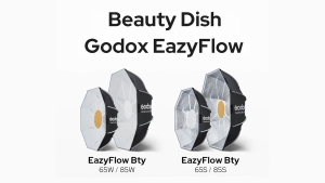 Godox EazyFlow Collapsible Umbrella Style Beauty Dish Softbox BTY65 / BTY85 with Bowens Mount Diffuser Center Reflector and Honeycomb Grid for Photography Lighting and Studio Equipment | JG Superstore