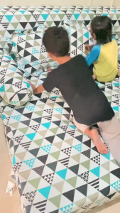 Sofa Bed INOAC D20 Multifungsi - Ukuran 200X145X15cm - Yellow - Bantal dan Cover Termasuk - Nyaman dan Empuk (COD)