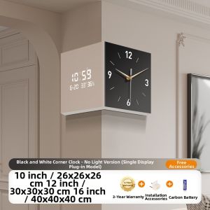 ARTPIONEER | Corner Dual-sided Electronic Perpetual Calendar Clock Wall