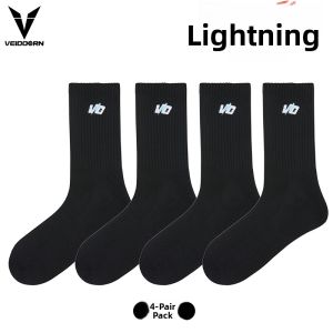 Veidoorn | Towel Bottom High-top Elite Mens Mid-calf High-top Long Socks for Training and American Running