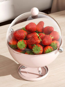 New 2025 Dustproof Drainable Fruit Basket Cute Style  Feeling Plastic Handmade Fruit Tray Ideal for Holiday Or Special Occasions