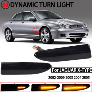 2Pcs Dynamic LED Fender Side Marker Turn Signal Light Sequential Indicator Blinker Lamp Repeater For Jaguar X-TYPE Xtype 2002 2003 2004 2005 2006 2007 2008 2009