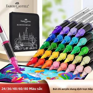 Bộ Bút Dạ Quang Faber Castell Direct Liquid 24-80 Màu Bút Vẽ Acrylic Dành Cho Nghệ Sĩ Sinh Viên Vẽ Tay Graffiti Nghệ Thuật Tự Làm
